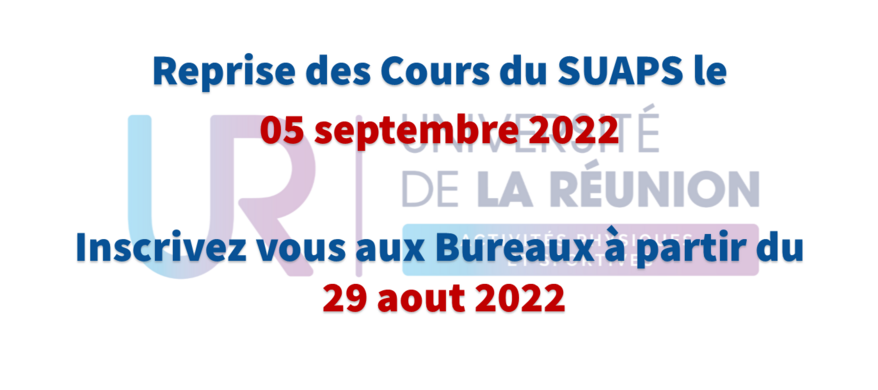 Cours du SUAPS 2022-2023